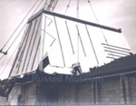 Photo: Roof almost in place "Ship Wing"; 1970; 97/1580