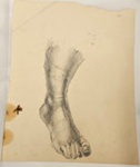 Drawing: A Right Foot ; Pauline Kahurangi Yearbury; 10/78