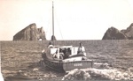 Photo: Launch "Ozone" off Cape Brett; 97/565