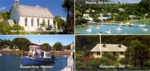Postcard: Showing Christ Church, Blue Ferry "Waitere", Pompallier and view of Russell wharf; 11/196