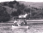 Photo: Edens leaving Otehei Bay, 1957; 97/1528