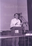 Photo: Dr. Richard Benton at the commemoration of the Battle of Kororareka, 1995; 98/384/10