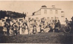 Photo: Children in fancy dress, Hananui in the background c1920's; 05/173