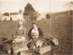 Photo: Alfred Ernest Fuller and companion making kete ; 12/024