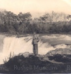 Photo: Mr. Orchardson at Haruru Falls; 97/1344