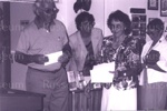 Photo: book launch - Roger Gudgeon, Diane Davey, Florence Annison, Diane Smith; 1997; 98/186/1