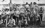 Photo (3 copies): Whalers at Whangamumu, early 1900's; 97/1423/1