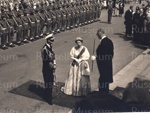 Photo: Queen Elizabeth and Duke of Edinburgh arriving at Parliament, Wellington, 1953; 97/1509