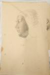 Drawing: Study of a Head; Pauline Kahurangi Yearbury; 10/75