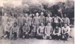 Photo: WWII Moturua Island Soldiers in army camp; MSC196b