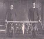 Photo: Clem Wood and George Taylor with pheasants, 1912; 97/409