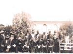 Photo: Ceremony at church, Captain Hobson and party, Centennial, 1940; 97/695