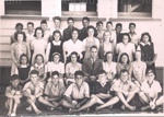 Photo: Senior pupils and headmaster (named), Russell school, 1947; RM1166