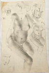 Drawing: Nude Female with Two Torso; Pauline Kahurangi Yearbury; 10/68