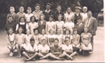 Photo: Russell school pupils 1953. Head teacher Victor Lindauer; 07/09