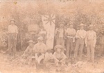 Photo: Group of men and boys with flag; 97/437