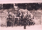 Photo: Concert party from HMS Encounter dressed as Maori warriors, 1907; 90/9/3 Photo: Concert party from HMS Encounter dressed as Maori warriors, 1907; 90/9/3
