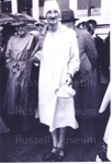 Photo: Dr Nigel Lucas in period costume, 150 year celebrations in Russell 1959; 01/90
