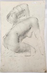Drawing - Lateral Study of Nude Female Torso; Pauline Kahurangi Yearbury; 10/54