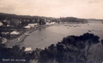 Postcard: View of Russell waterfront showing canning factory and wharf; 11/41