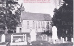 Photo: Repairing Russell Church fence 1989; 90/19/6 Photo: Repairing Russell Church fence 1989; 90/19/6