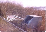 Photo: Flood light shattered after lightning strike, flagstaff, 1978; 97/1186/1