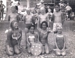 Photo: Russell school juniors (named), BOI Interschool Swimming sports, 1959; RM1167
