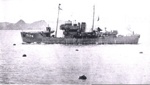 Photo: HMNZS "Killegray" sweeping mines off Bay of Islands, 1945; 97/592