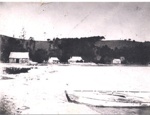 Photo: Te Wahapu showing W Brown's shipyard c1870; 02/246