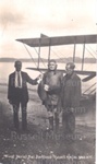 Photo: Mr. H.J. Russell, Postmaster, Col. Alan Bell M.P., Mr. George Bolt, pilot. First aerial mail Auckland-Russell 1920; 97/774