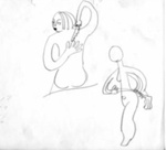 Sketch of 2 Females Bathing; Pauline Kahurangi Yearbury; 09/102
