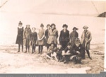 Photo: Russell School pupils (named) at Long Beach, 1921; 1921; 97/1618