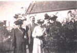 Photo: Prime Minister Holland with Mrs. Wright, ?, Mrs. Martin and Mrs. Cook at Russell 1952; 97/681