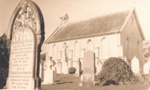 Photo: Hannah Letheridge King's grave with Christ Church, Russell in background; 97/1122