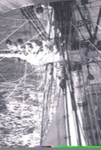 Photo: View from mast of "Bounty" replica; 97/616