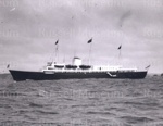 Photo: The Royal Yacht "Britannia", Bay of Islands, 1963; 97/1542