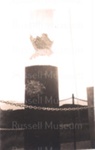 Photo: Flagstaff showing attempt to cut it down, 1954; 97/1171
