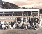 Photo: Lions Club trip for senior citizens (named), Matauwhi Bay, 1974; 99/1448