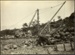 Photograph: Hand crane no. 5, Auckland Harbour Board quarry on Rangitoto Island, 1919.; Auckland Harbour Board. Engineer's Dept.; 2010.132.287