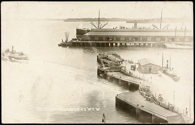 Photograph: Auckland Harbour, date unknown.; Auckland Harbour Board. Engineer's Dept.; 2010.132.80