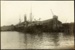 Photograph: Steam ship ROTORUA (1910), New Zealand Shipping Company, the first large ship alongside Queens Wharf, 1911.; Auckland Harbour Board. Engineer's Dept.; 2010.132.85