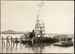 Photograph: Breastwork, Mechanics Bay east end, 1929.; Auckland Harbour Board. Engineer's Dept.; 2010.132.196