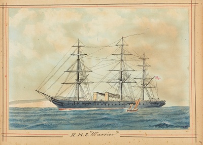 Painting: "H.M.S WARRIOR"; F.W. Coombes; 1994.97.6