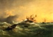 Painting: Wreck of  H.M.S. ORPHEUS  On Manukau Bar New Zealand Feb'y 1863.; Richard Beechey; L1995.59