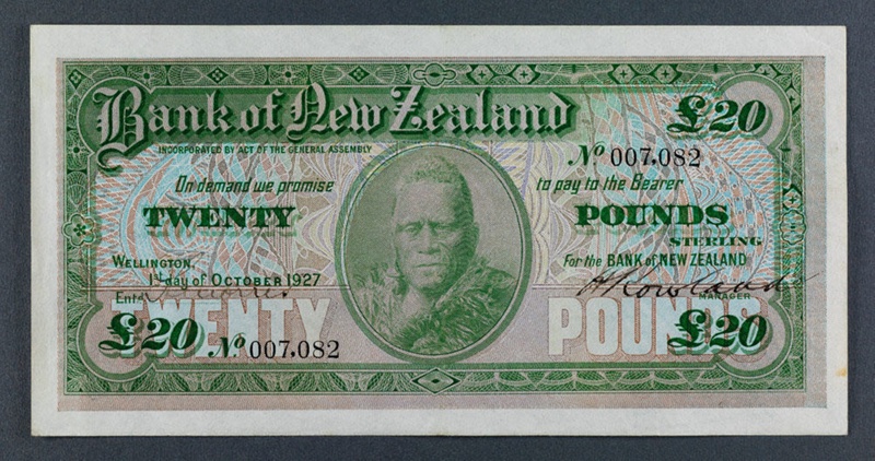 Bank of New Zealand 1926 Twenty Pounds