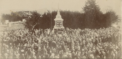 Photograph, Unveiling of the Otautau War Memorial; McKesch, Henry John; 1922; OT.2010.59