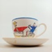 Teacup and Saucer - Two by Two; Crown Lynn Potteries Limited; 1960s; 2016.48.33