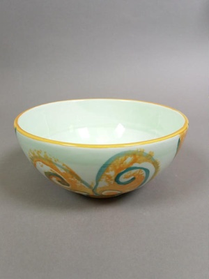 Bowl - Romanza gold pattern; Studio Ceramics NZ Ltd; 1999; 2017.1.52