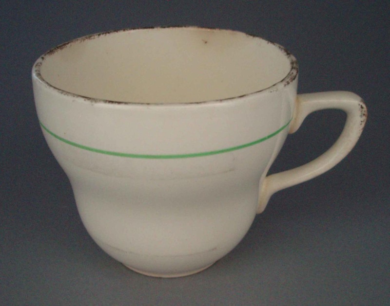 Cup - banded; Crown Lynn Potteries Limited; 1955-1965; 2008.1.2442