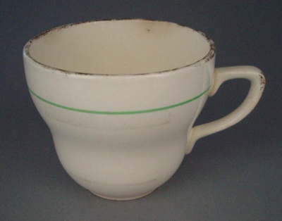 Cup - banded; Crown Lynn Potteries Limited; 1955-1965; 2008.1.2442